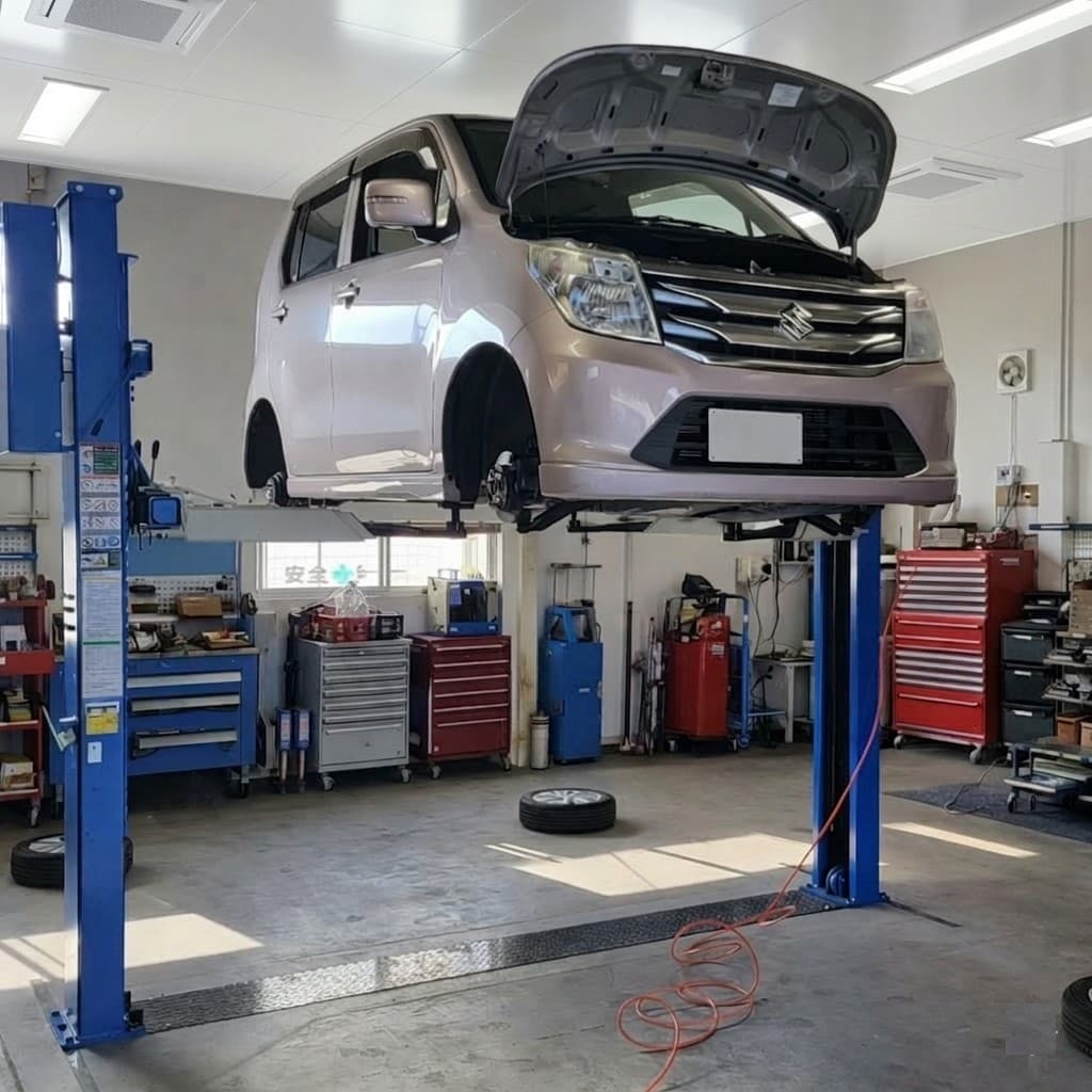 検査ラインで車検を行っている様子